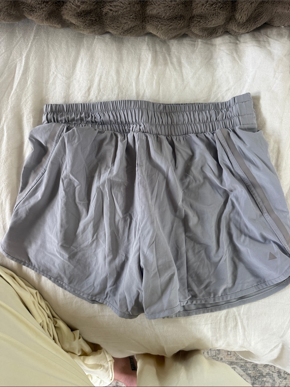 Vitality Breeze Women's Light Gray Athletic Shorts - Elastic Waist
